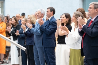 Las principales autoridades en el acto de apertura del año judicial en el País Vasco aplauden la actuación del coro de del Ilustre Colegio de la Abogacía de Bizkaia 
